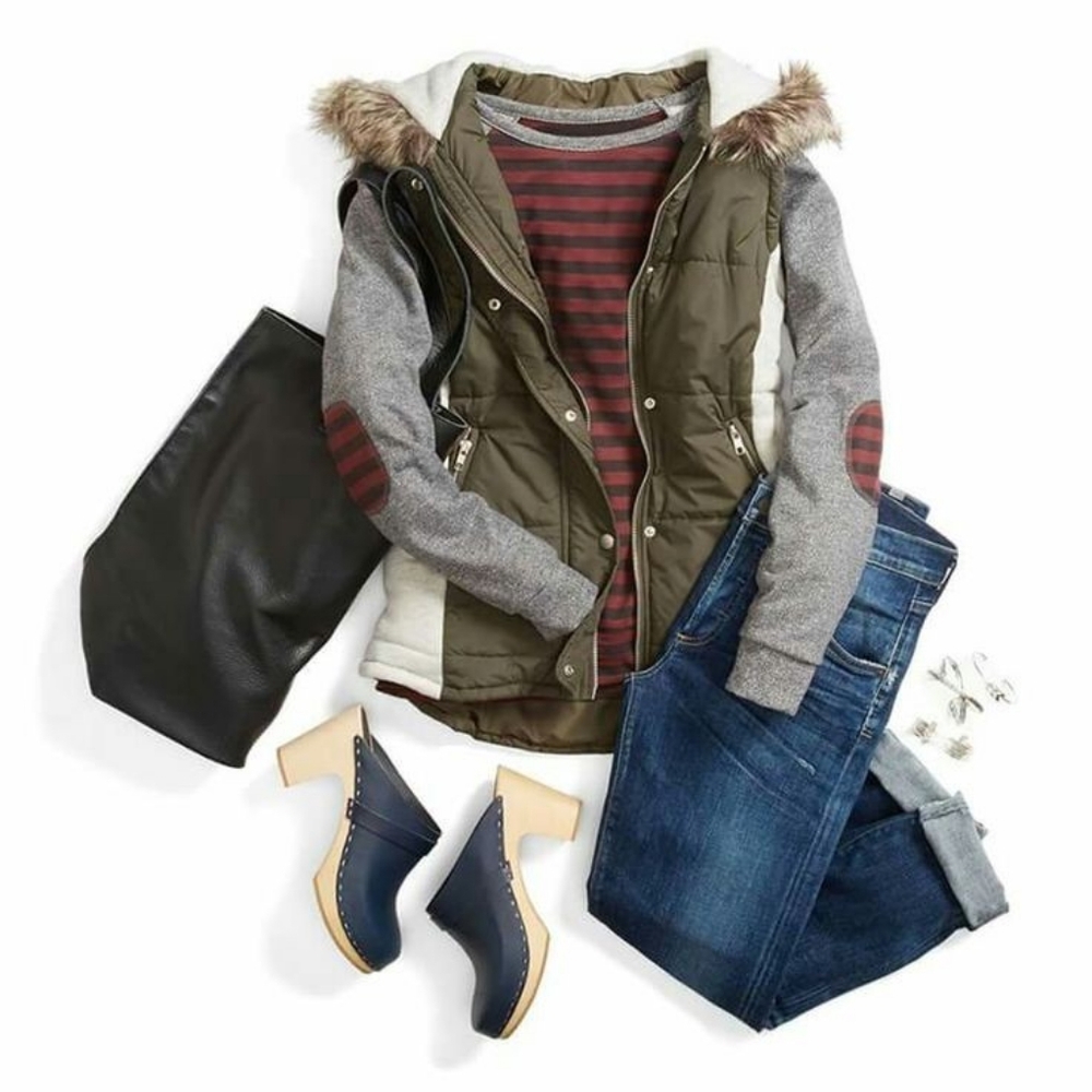 Skies are blue vest & Loappella top set